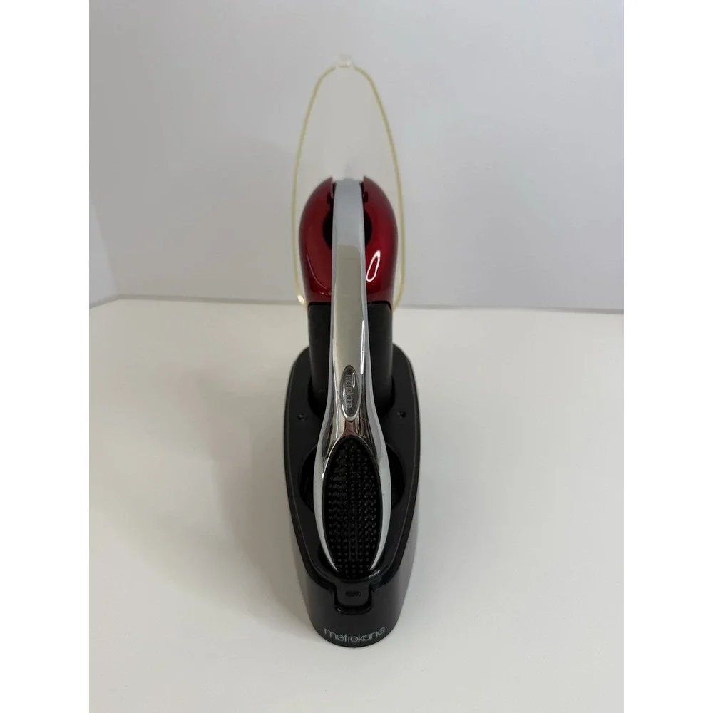 Metrokane Vertical Rabbit Wine Opener Corkscrew Candy Apple Red with Base